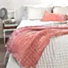 Tempt Silk Velvet Throw - Coral